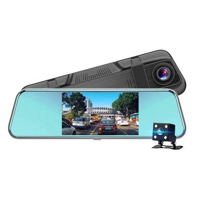 China HD Video Recording 5.5 inch HD Touch Screen Driving Recorder 1440P Front and Rear Mirror Recorder Reverse Video Double-lens Black Box for sale