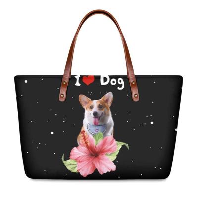 China High Quallity Factory Wholesale Hot Selling Cute Dog Handbags Tote Shopping Bags With Small Bag Pocket for sale