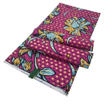 China Real Wax Prints of Genuine Anti-Static African Ankara Fabric Style Colorful Cotton Fabric for Women Dresses for sale