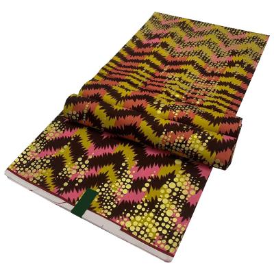 China Anti-Static Customize Ankara Java Wax Print African Cotton Fabric And Kente Style Clothing T-shirt Fabric for sale