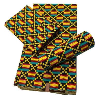 China Real African Cotton Fabric Wholesale Shrink-Resistant Wax Print Ankara and Kente Fabric Style Colorful Dresses Textiles for sale