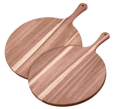 China Factory Kitchen Custom Size Charcuterie Cheese Pizza Bread Serving Tray Wooden Handle Cutting Walnut Wood Cutting Board Custom Size Accepted for sale