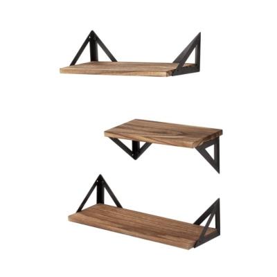 China Modern Simple Wall Mounted Rustic Professional Custom Long Size Wooden Wall Floating Set 4 Floating Shelves For Bedroom Living Room Bathroom for sale