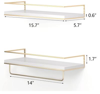 China Wholesale Custom Made Simple Modern Simple Modern Wall Mounted Long Height Towel Shelf Storage Floating Decorative Floating White Shelves for sale