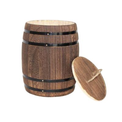 China USA Factory Professional Custom Wood Packing Wooden Bucket Food Candy Coffee Bean Wooden Barrel for sale