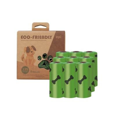 China 9 Buns PPI Dog Waste Disposal Poo Poop Viable Strong Biodegradable Leakproof Bags For Pets for sale