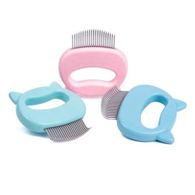 China Sustainable Massage Shell Comb Pet Hair Removal With Gentle Deshedding Brush Grooming And Shedding Matted Fur Remover for sale