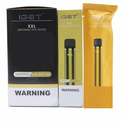 Китай уровень слоек 7ml 5% наборов 1800 стартера сигареты ручки e 950mAh устранимый Vape продается