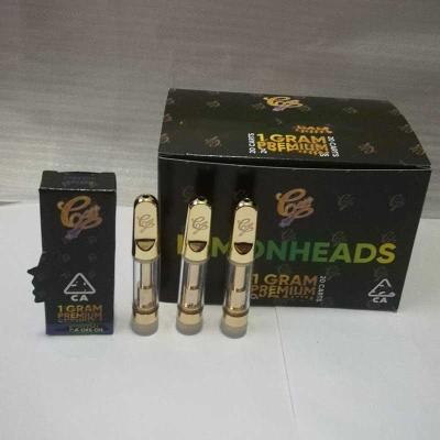 China Gold E Cigarette Atomizer Hologram 0.8ml Thick Oil Cartridge Packaging Non Replaceable Coils for sale