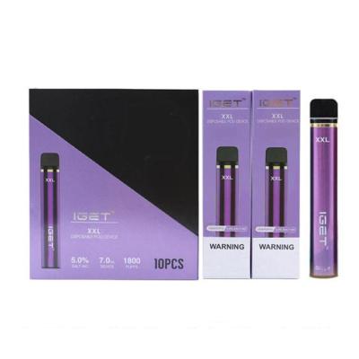 China Disposable 1800 Puffs Pre Filled E Cig Device Kit 950mAh 7ml for sale