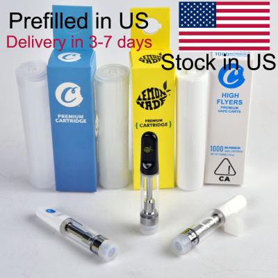 Китай Prefilled Cookies Vape Cartridges Ships from USA Disposable E-cigarettes Filled 1000mg 1ml Ceramic Glass Thick Oil Dab продается