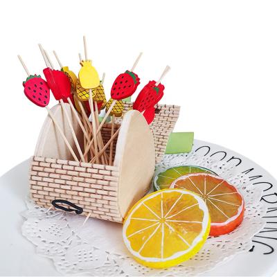 China Disposable Wholesale Disposable BBQ Bamboo Skewers Customized Brand Bamboo Picks for sale