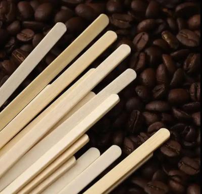 China Sustainable Bamboo Cafe Sticks Wooden Stick Disposable Coffee Stirrer Sticks for Cater Service for sale