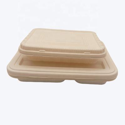 China Disposable Eco-friendly Biodegradable Biodegradable Corn Starch Disposable Vegetable Fruit Tray Takeaway Box Packaging Box Food Container Paper Tray for sale