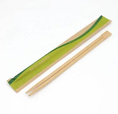 China Disposable Customized Logo Eco-Frindly Natural Sushi Stick Bamboo Chopsticks With Paper Package for sale