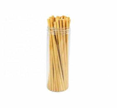 China Disposable Custom Design 20cm Long Biodegradable Disposable Organic Bamboo Straws For Beverage Wine Beer for sale