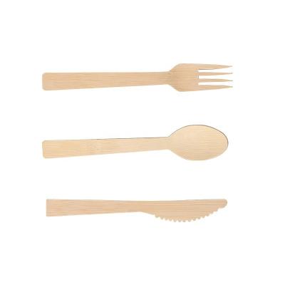 China Eco-friendly Factory Wholesales Price Eco Friendly Bamboo Cutlery Disposable Knife Fork Spoon Kit for sale