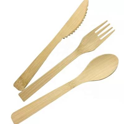 China 100% Compostable Customize Disposable Bamboo Spoon and Fork Cutlery With New Currents for sale