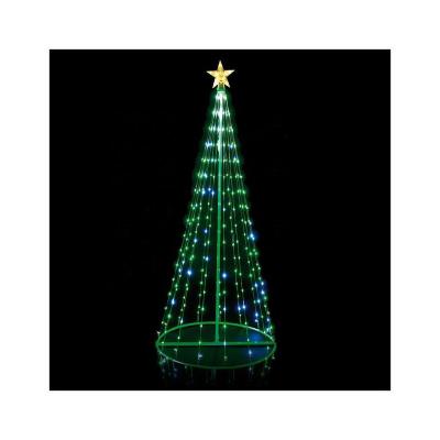 China APP/remoter Halloween lights led string lights Christmas solar waterproof garden light wedding fairy net string lights with lampshade for sale