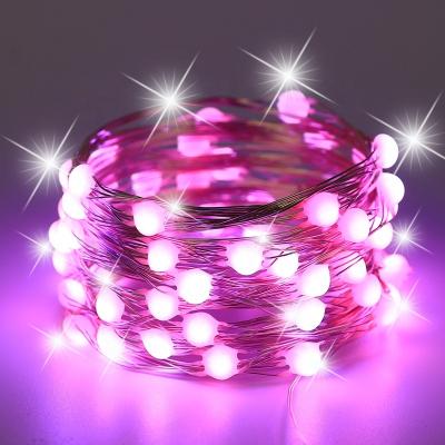 China Christmas Tree Flashing Lights Modes RGB USB String Lights Dimmable Copper Wire Control Smart Magic Color for Patio Garden Decor for sale