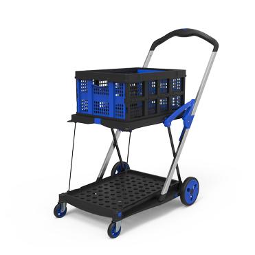 China Eco-friendly Factory Price 3 Tiers Folding Service Cart Plastic Food Cart Cart Plastic Folding Service Hotel Cart for sale