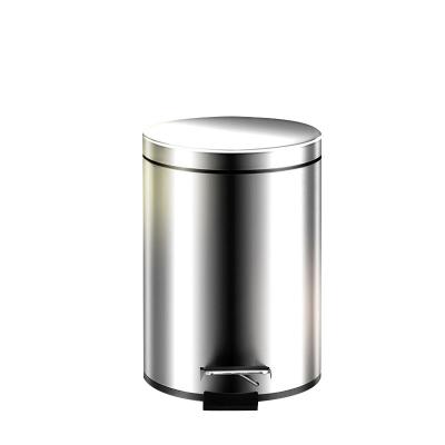 China Viable Smart Hands Free Stainless Steel Pedal Trash Bin For Hotel Household Kitchen Waste Bin for sale