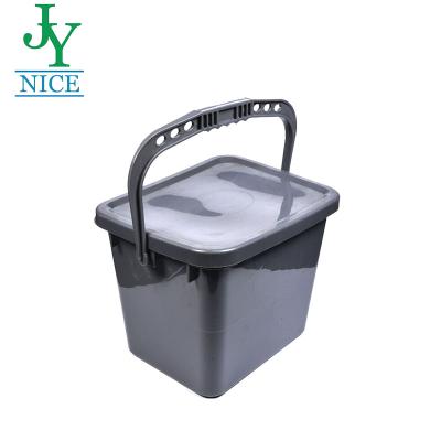 China 20L 30L Sustainable Portable Water Container With Lid Washing Dishes Camping Raising Square Rectangle Plastic Water Bucket for sale