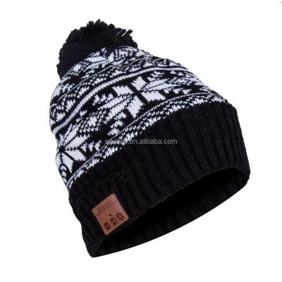 China Bluetooth V5.0 winter hat earphone SK-H009B warm wireless music beanie hat hot sale perfect sound quality for sale