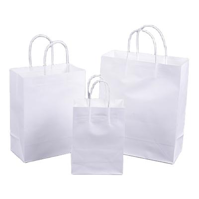 China Wholesale Brown Kraft Paper China Square Bottom Handle Recyclable Custom Printing Recycled White Shopping Bags With Your Own Logo for sale