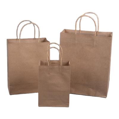 China Wholesale Brown Kraft Paper China Square Bottom Handle Recyclable Custom Printing Recycled White Shopping Bags With Your Own Logo for sale