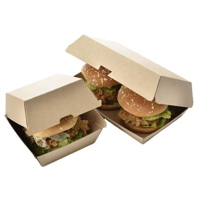 China Recyclable Custom Printed With Logo Lunch Bento Fries Food Wrapping Paper Clamshell Hamburger Wholesale Disposable Takeout Boxes for sale