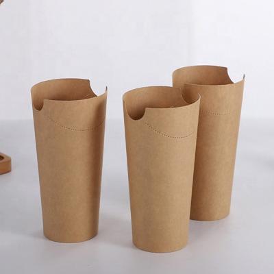 China Recyclable fries cup with closed top for sale