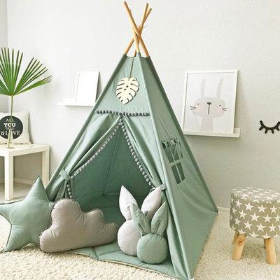 China 100% Cotton Waterproof Indoor Wooden Kids Tent for sale