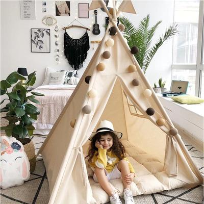 China Indoor Factory Kid Glamping Cotton Teepee Yurt Tent Waterproof For Kids Sleepover Play Tent Bedroom for sale