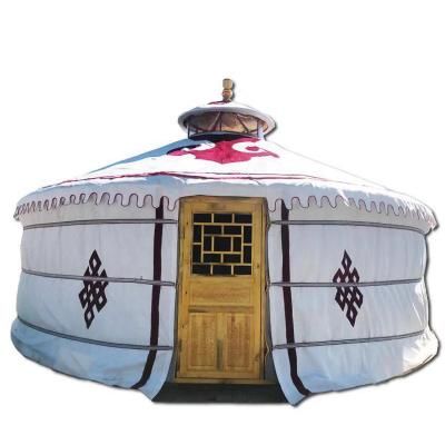 China Wind proof high quality custom made traditional wooden mongolian yurt tent for outdoor camping for sale