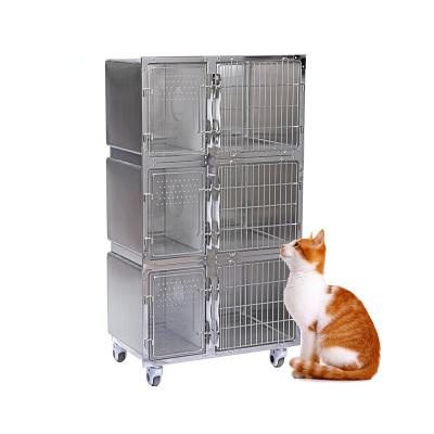 China 304 Clinic Veterinary Dog Vet Large Dog Instrument Stainless Steel Stainless Steel Equipment Animal Cages For Sale Factory Supply for sale