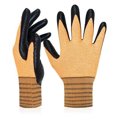 China Heavy Work 2022 Hot sell Gloves Labor Nylon Nitrile protection work wear resistant, anti-slip high quality breathable OEM for sale