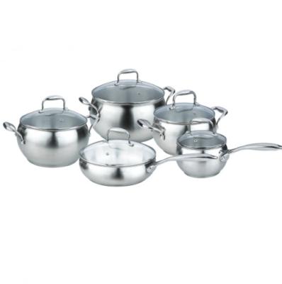 China 10 Pcs Sustainable Apple Special Shape Stainless Steel 201 304 Cookware Set for sale