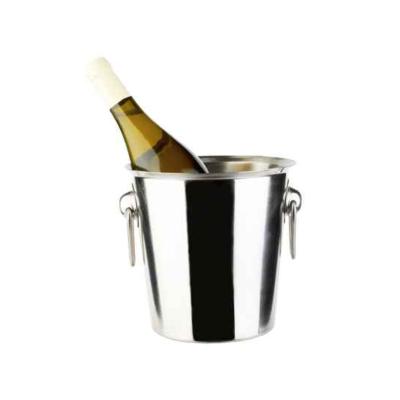 China Sustainable Promotion 16 20 Cm Beer Cooler Champagne Bucket Stainless Steel Ice Bucket for sale