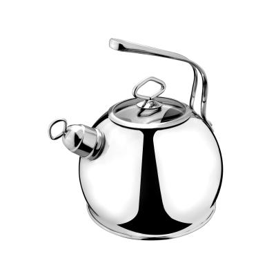 China Sustainable hot sale polished whistling kettle with capsule induction bottom for sale