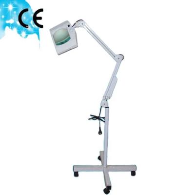 China 4 Wheels AU-662A Four Pays Floor Stand Examination LED Light Facial Magnifier Lamp / Cool Light LED Magnifier for sale