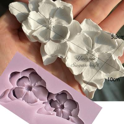 China Stocked Flower Silicone Mold Fondant Mold Cake Decorating Tool Chocolate Gumpaste Sugarcraft Kitchen Accessories for sale