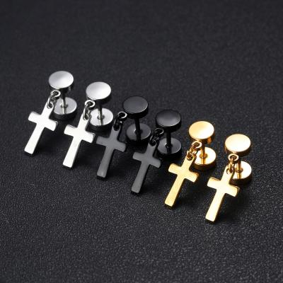 China Wholesale Jessy 2021 Stainless Steel Fashion Lovely Jewelry Factory TRENDY Earring Around Stud Earrings For Women Men for sale