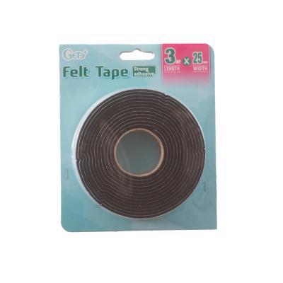 China Anti Scratch Furniture Leg Pads Floor Pads Self Adhesive Hidden Tape Felt Tape 3mm*25mm*3M From Taiwan 3mm*25mm*3M for sale