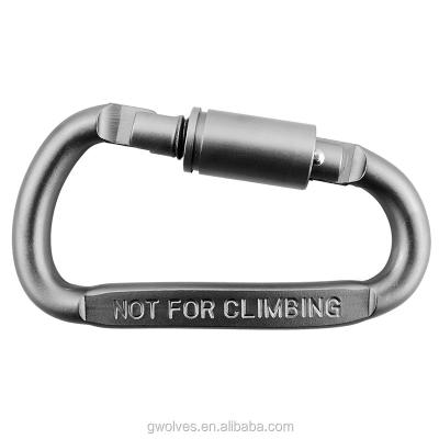 China Aluminum D-clip of key ring etc. locking carabiner clip for sale