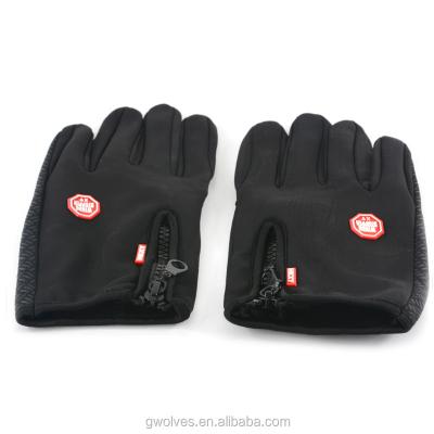 China Heat Outdoor Sport Bike Touch Screen Windproof Glove With Rubber for sale