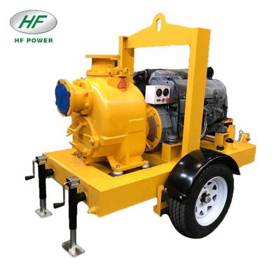 China Developing World Water Solutions Best Selling 6 Inch Deutz Diesel Water Pump With F4L912 Diesel Engine And Trailer for sale