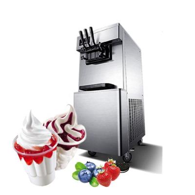 China Commercial Cheap Automatic Commercial Automatic Chinese Strawberry Ice Cream Machine Vertical 3 Fruit Flavor Fruit Flavor Soft Serve Ice Cream Maker Machine for sale