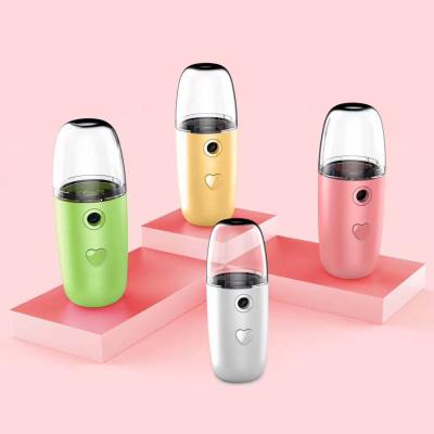 China Mini Portable Electric Face Humidifier Nano Facial Mist Moisturizer Facial Spray Sprayer for sale