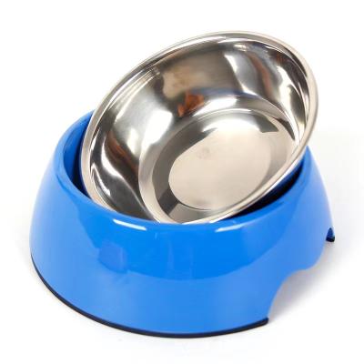 China Viable Wholesale Custom Logo Double Walled 304 Stainless Steel Dog Eat Food Bowls for sale